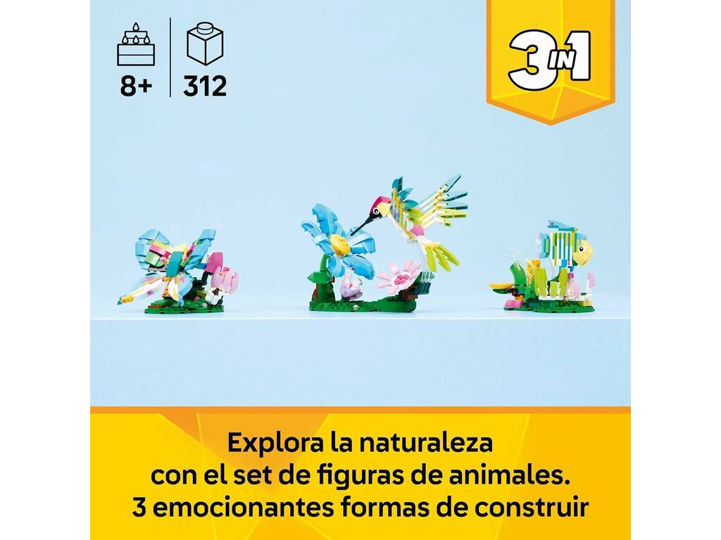 Lego Creator 3 in 1 Fauna Selvatica: Colibrì Colorato