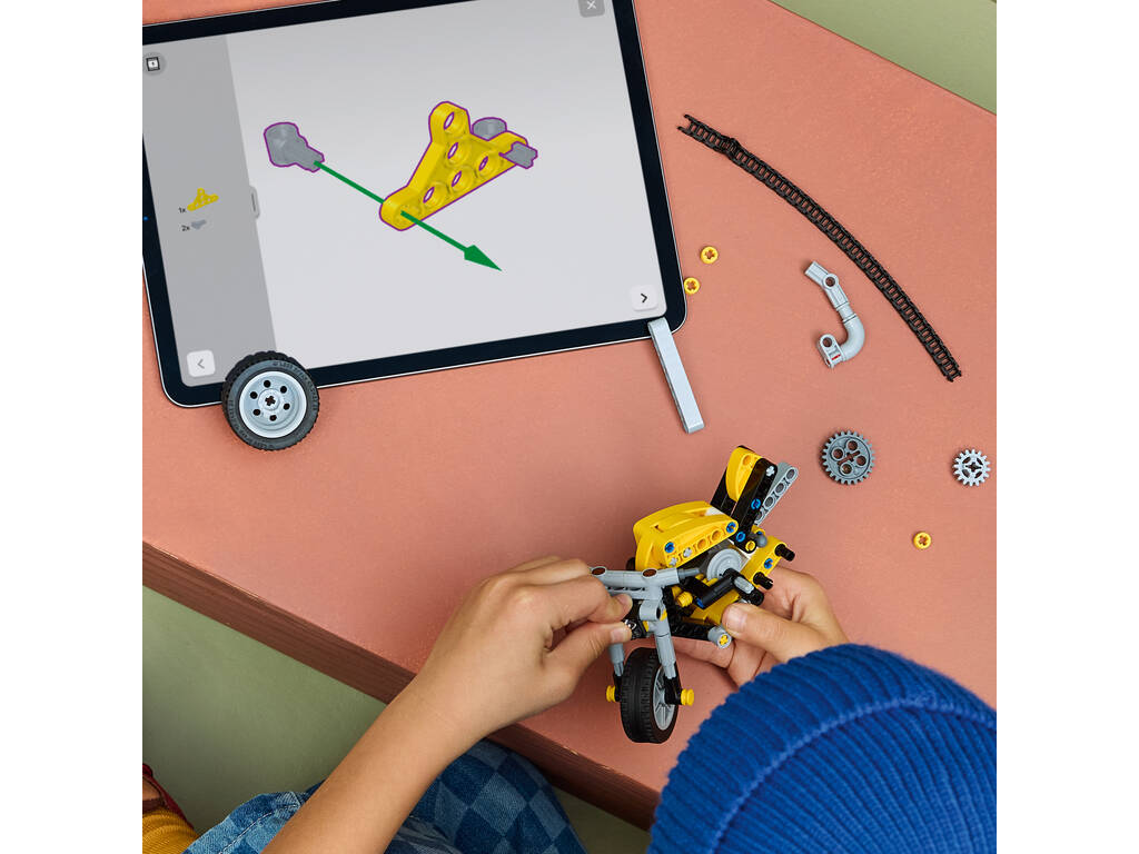 Lego Technic Gelbes Motorrad