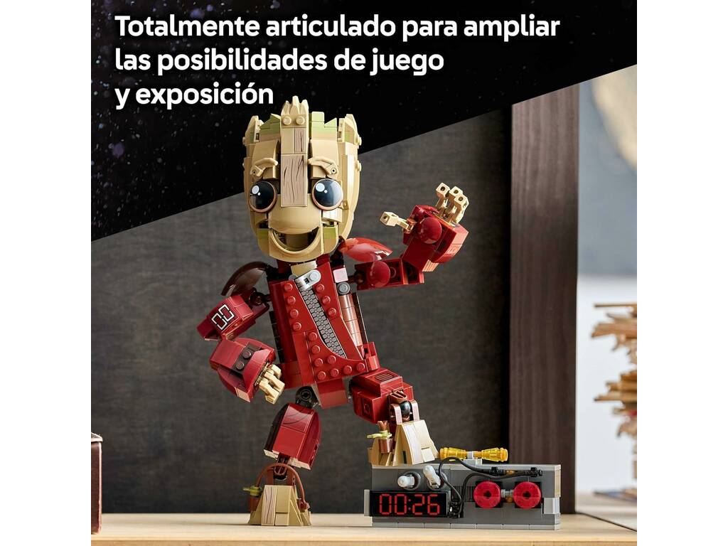 Lego Marvel Groot con costume da saccheggiatore