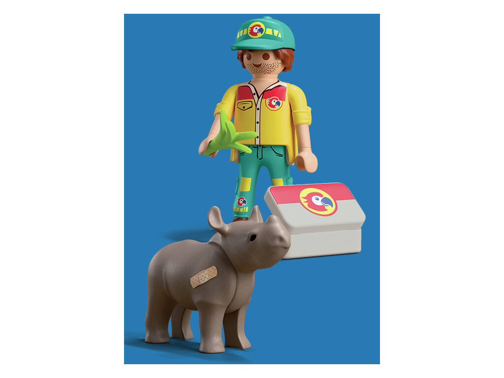 Playmobil Duopack Soigneur et rhinocéros