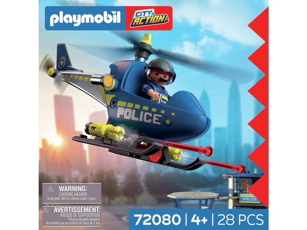 Playmobil City Action Helicóptero de Policía con Radar