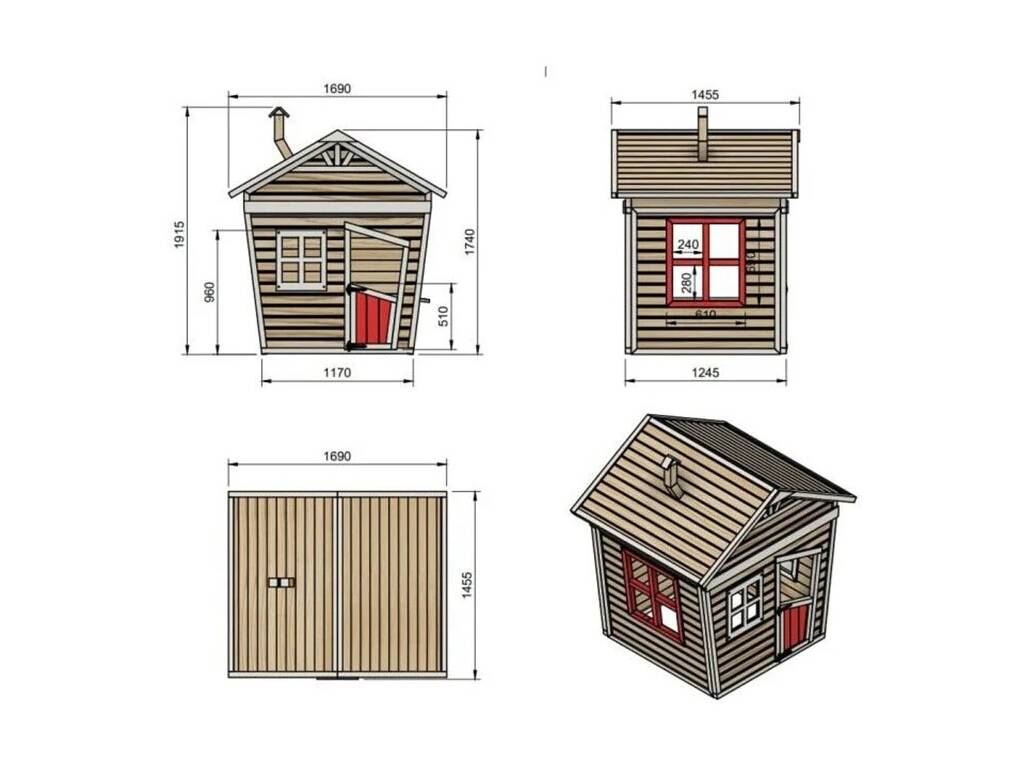 Maisonnette en bois Fada 174 x 145,5 x 169 cm Masgames MA800570