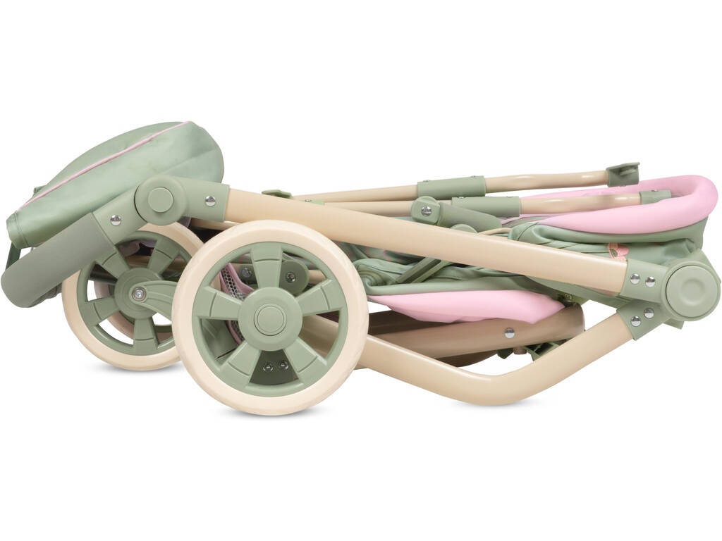 Carro de Muñecas Silla Muñeca Gemelar Plegable Botanic con Bolso