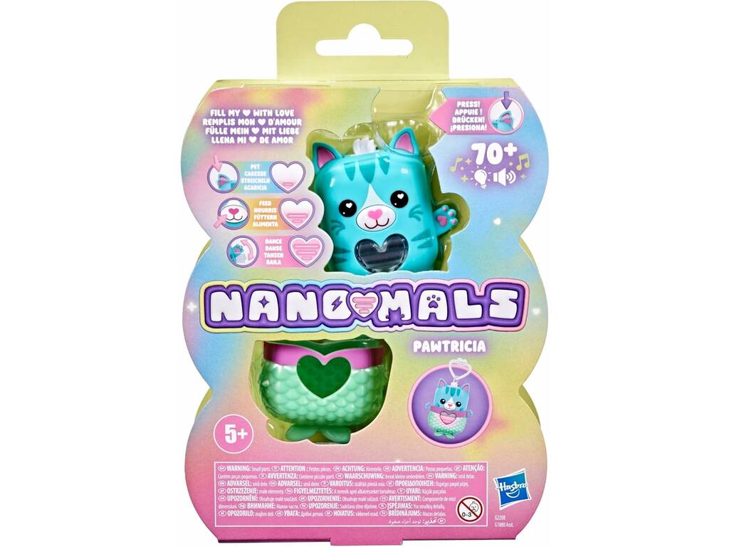 Nano-Mals, animaux de compagnie interactifs en porte-clés avec lumières et sons