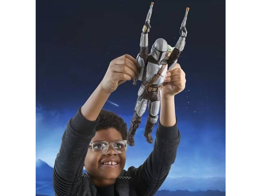 Star Wars The Mandalorian And Grogu Figura Mandaloriano y Grogu Bláster Cazarrecompensas de 28 cm