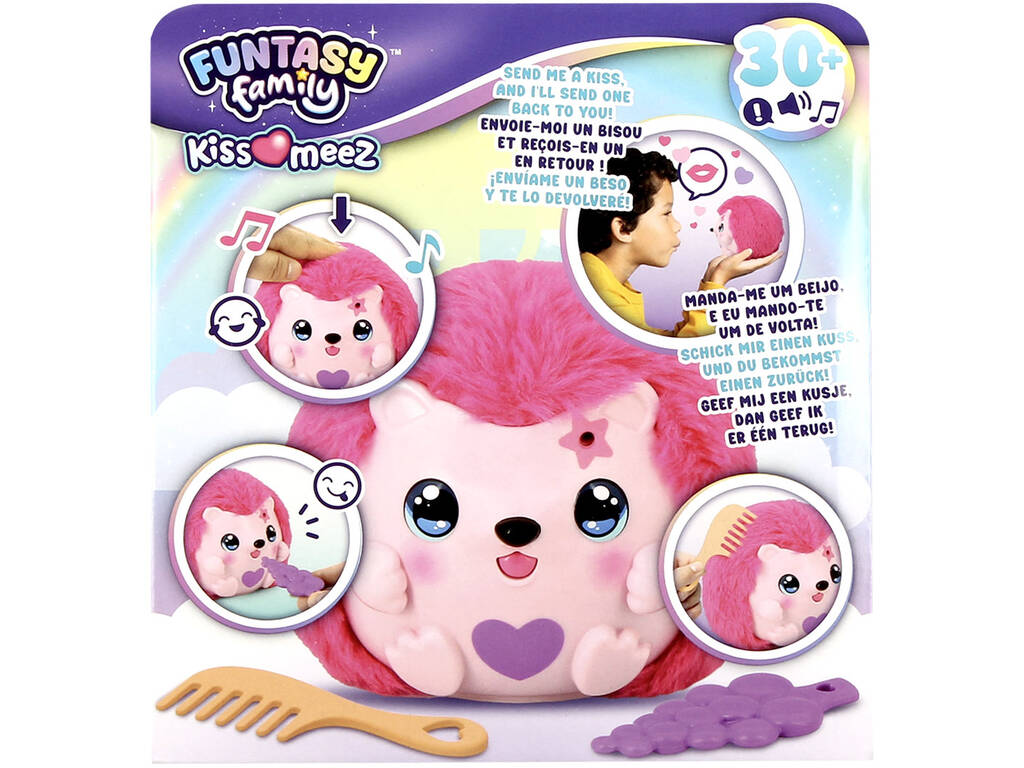 Funtasy Family Kiss Meez Hérisson rose avec sons