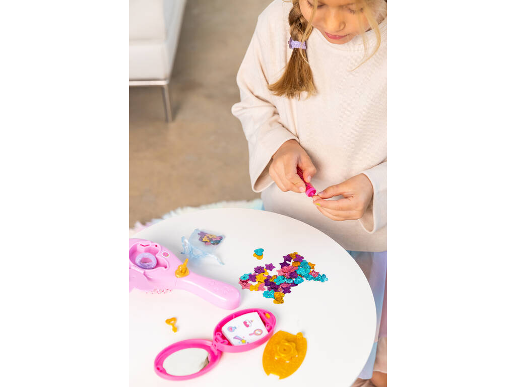 Funlockets Brosse à cheveux secrète avec applicateur de paillettes