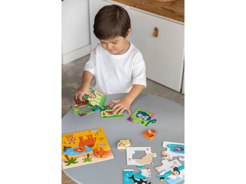 Puzzle en bois 6 habitats