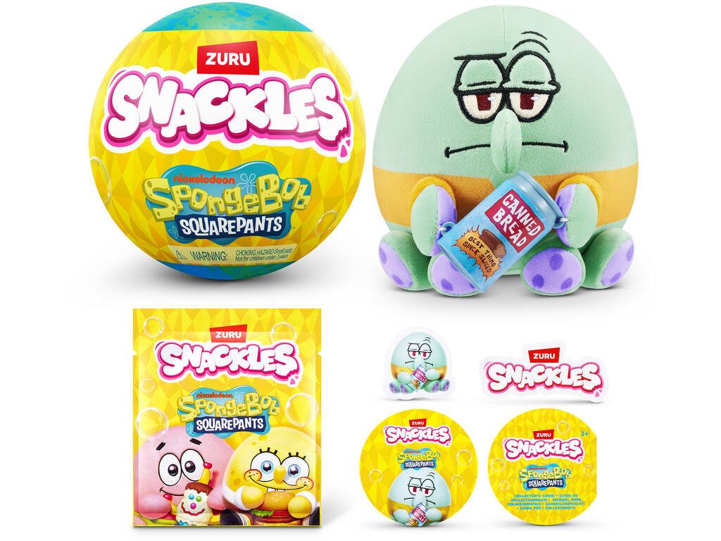  Zuru Snackles SpongeBob Surprise Bola de Peluche Série 1 