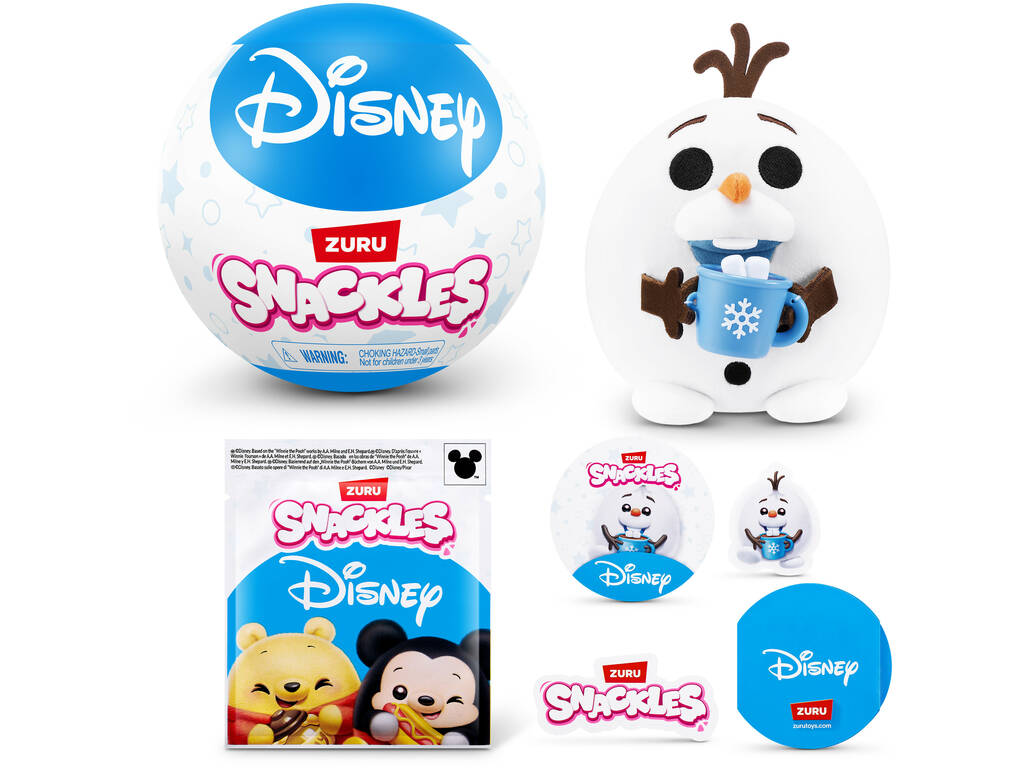  Zuru Snackles Disney Peluche Bola Surpresa Série 1 