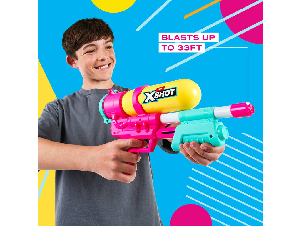 Zuru X-Shot Lanceur d’eau Fast-Fill 80’s Super Splash