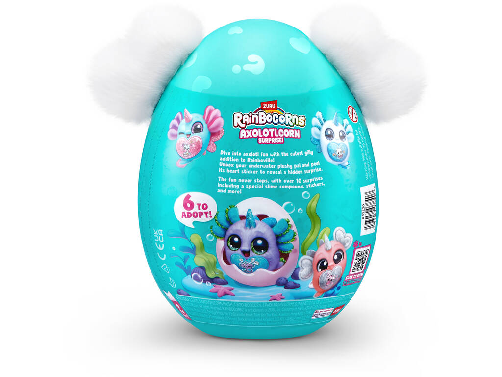 Zuru Rainbocorns Axolotlcorn Surprise Œuf avec peluche surprise et accessoires