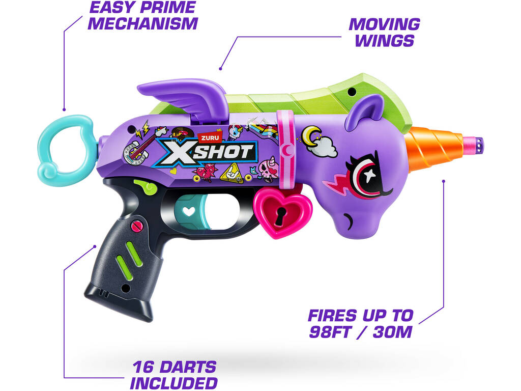 Zuru X-Shot Pack 2 Lanceurs de fléchettes Blastercorn Double Rizz avec 32 flèches