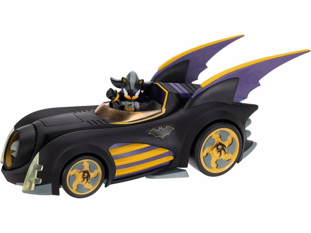 DC X Sonic Figura Shadow como Batman de 7 cm con Batmobile
