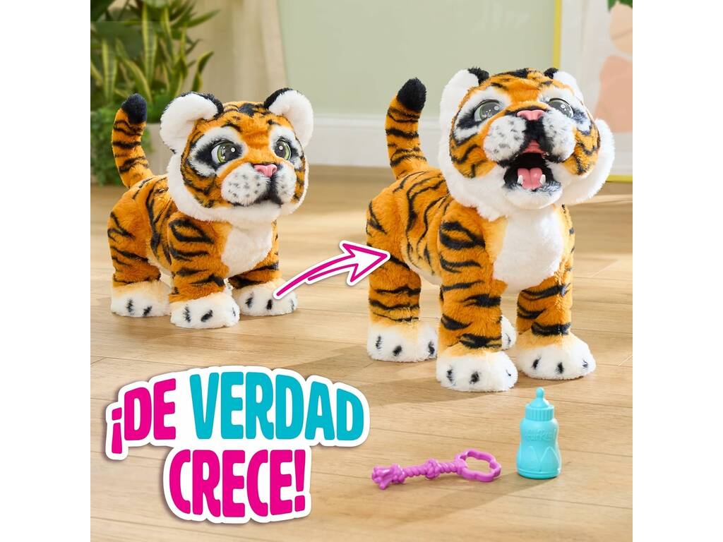 FurReal Mascota Interactiva Gabby El Tigre que Crece de 38 cm con Sonidos y Reacciones - imagen 5